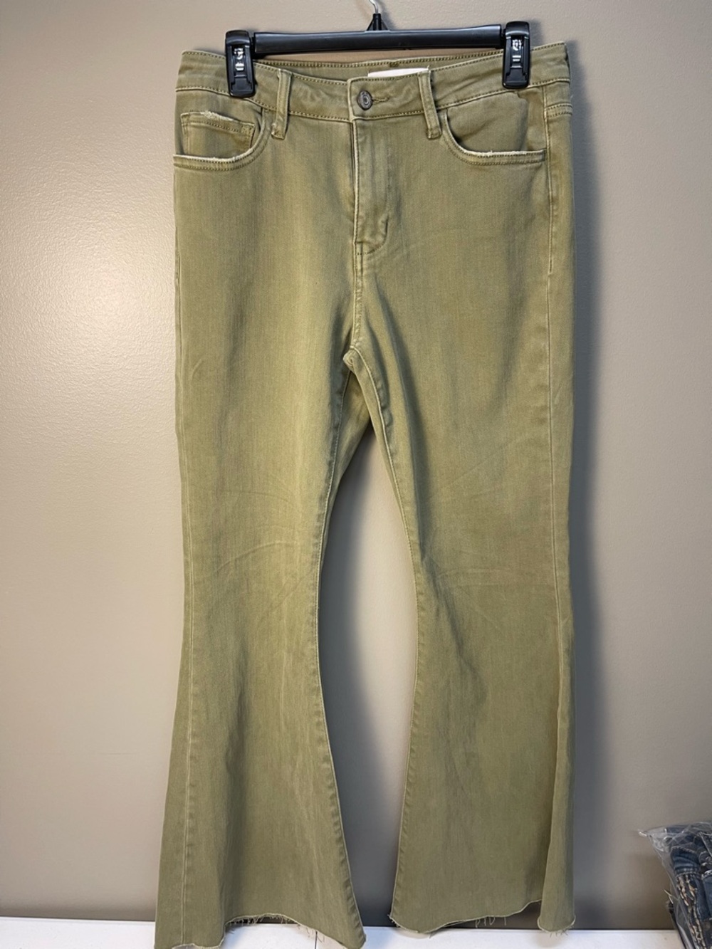 VERVET Olive Green Pants Flare